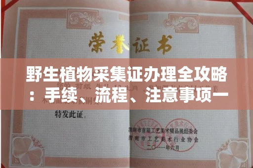 全国野生植物采集证办理全攻略:手续、流程、注意事项一网打尽